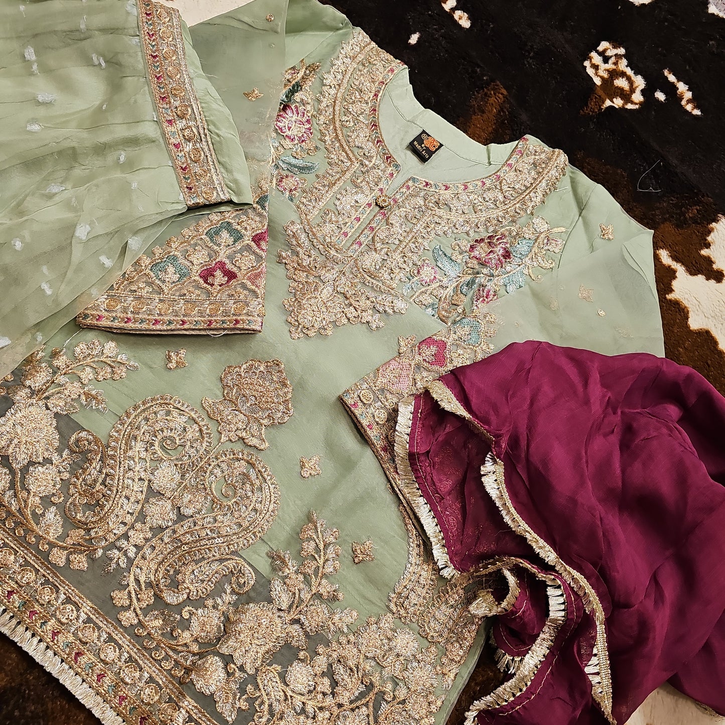 Kids organza gharara