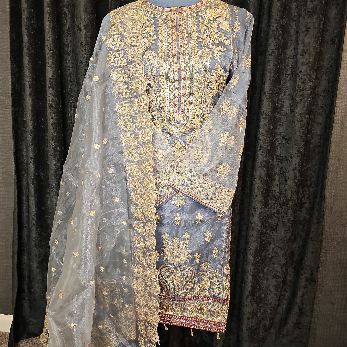 Heavy Embroidered Organza 3pcs