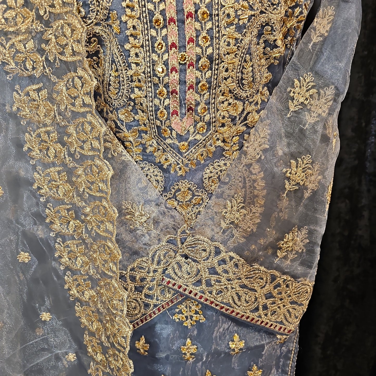 Heavy Embroidered Organza 3pcs