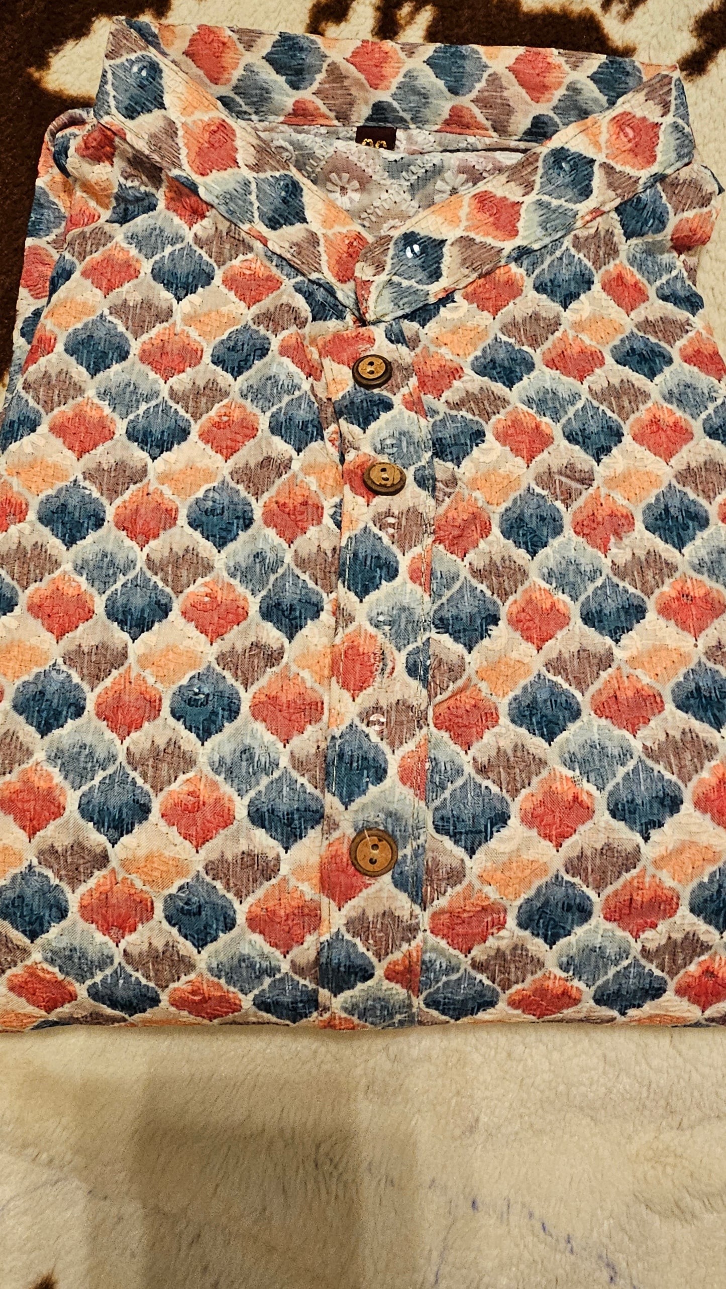 Mens Chikankari sequins kurta