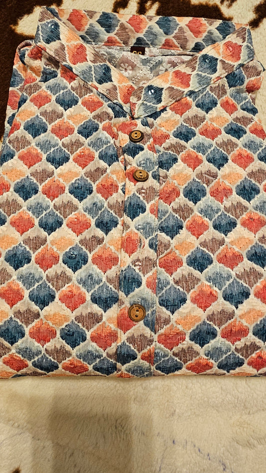 Mens Chikankari sequins kurta