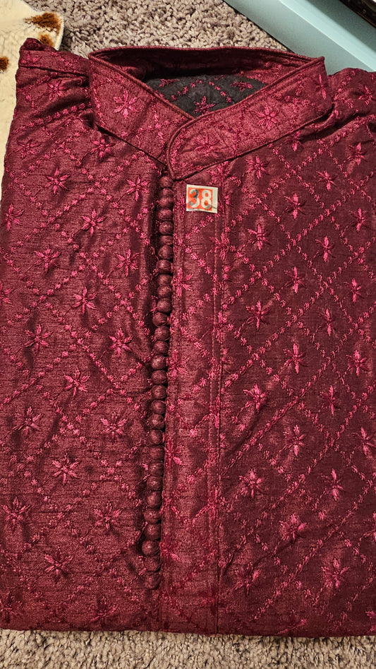 Men's Chikankari Kurta Chest 42