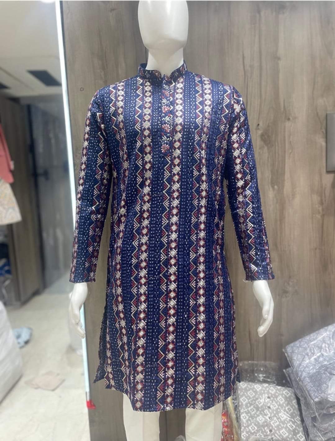 Mens Chikankari Kurta