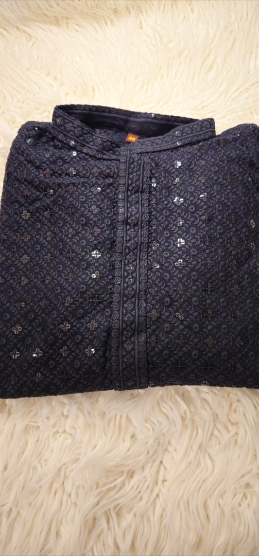 Mens Chikankari Kurta Size 36