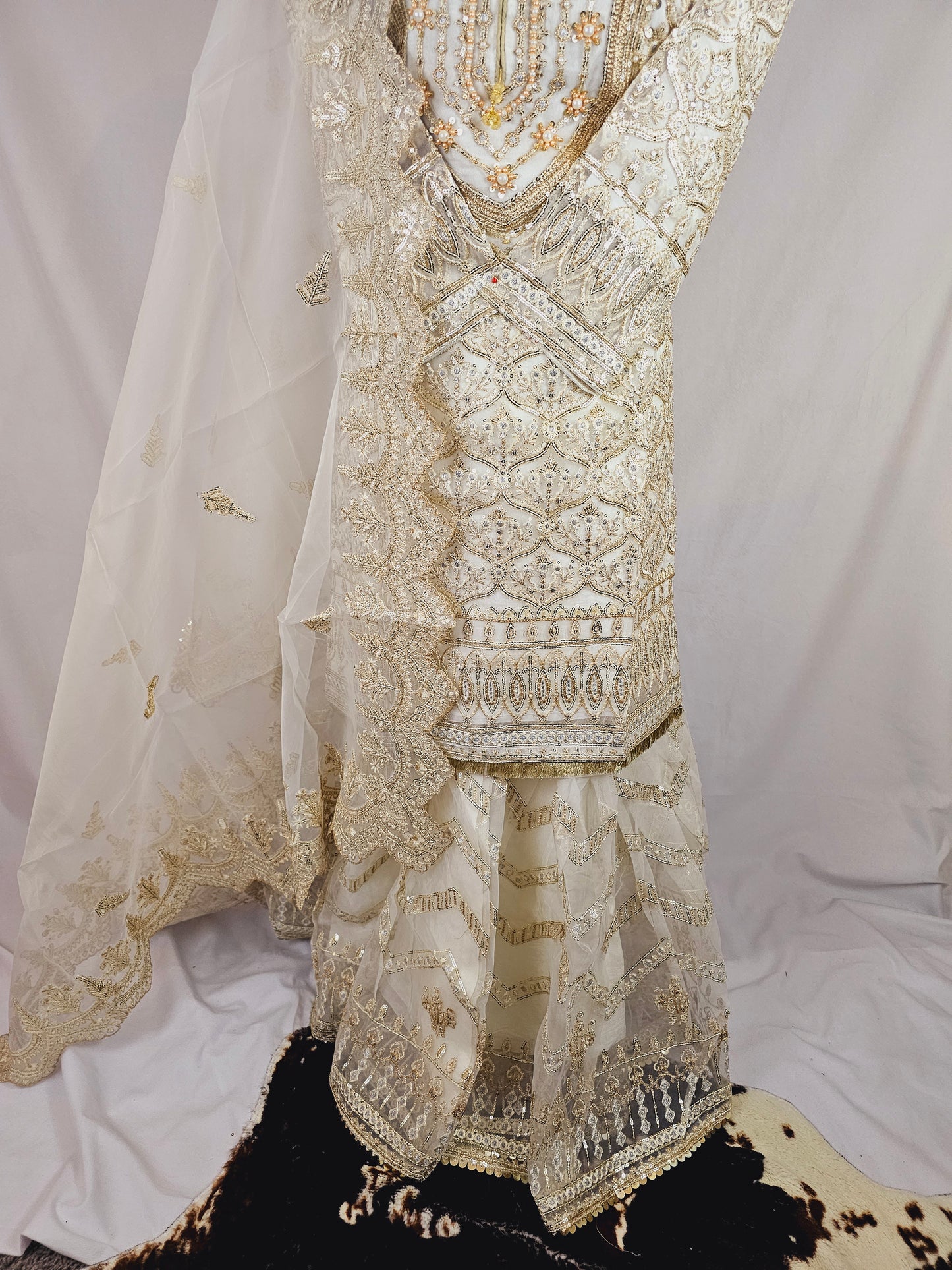 Organza Gharara 3pcs