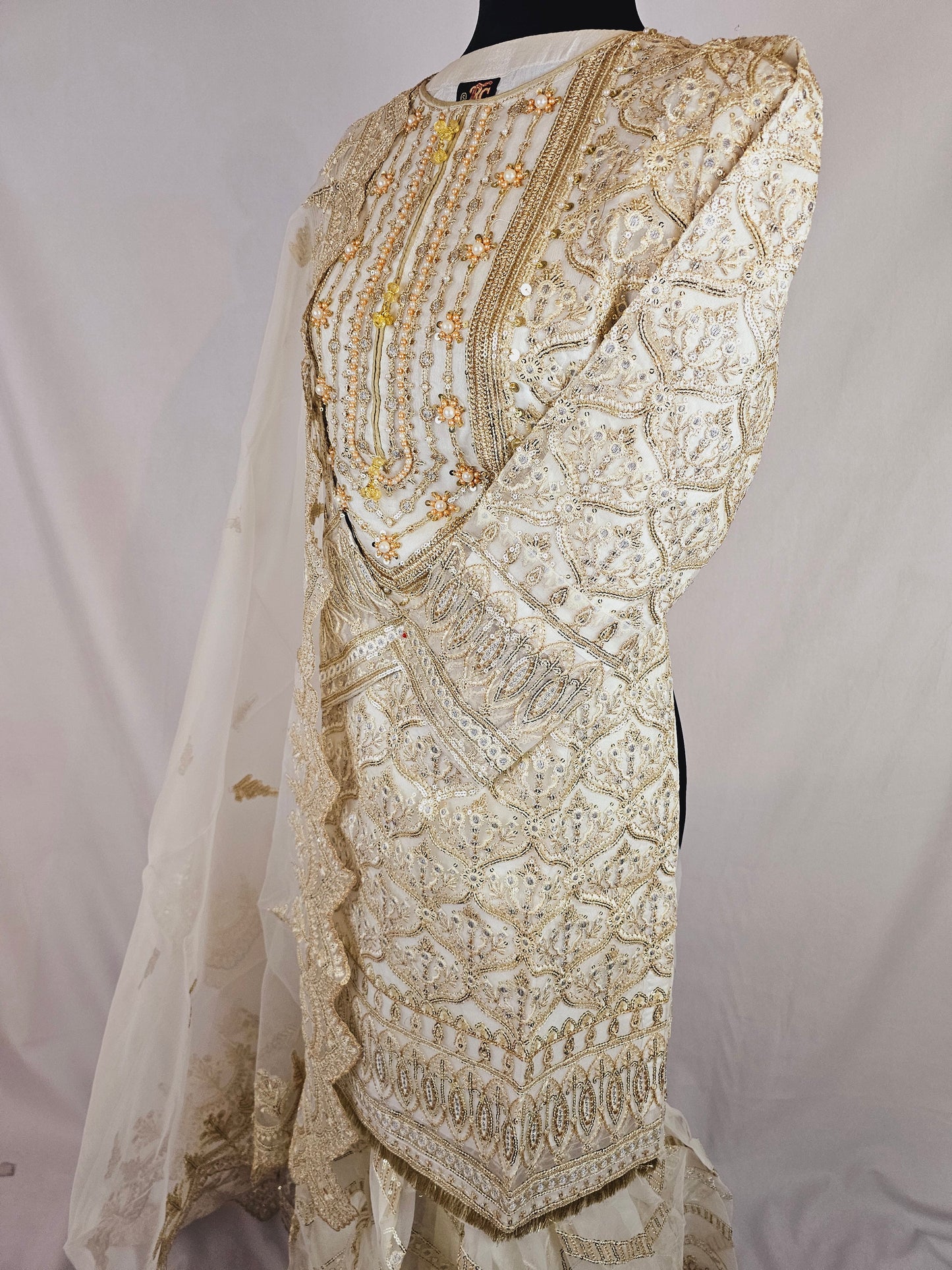 Organza Gharara 3pcs