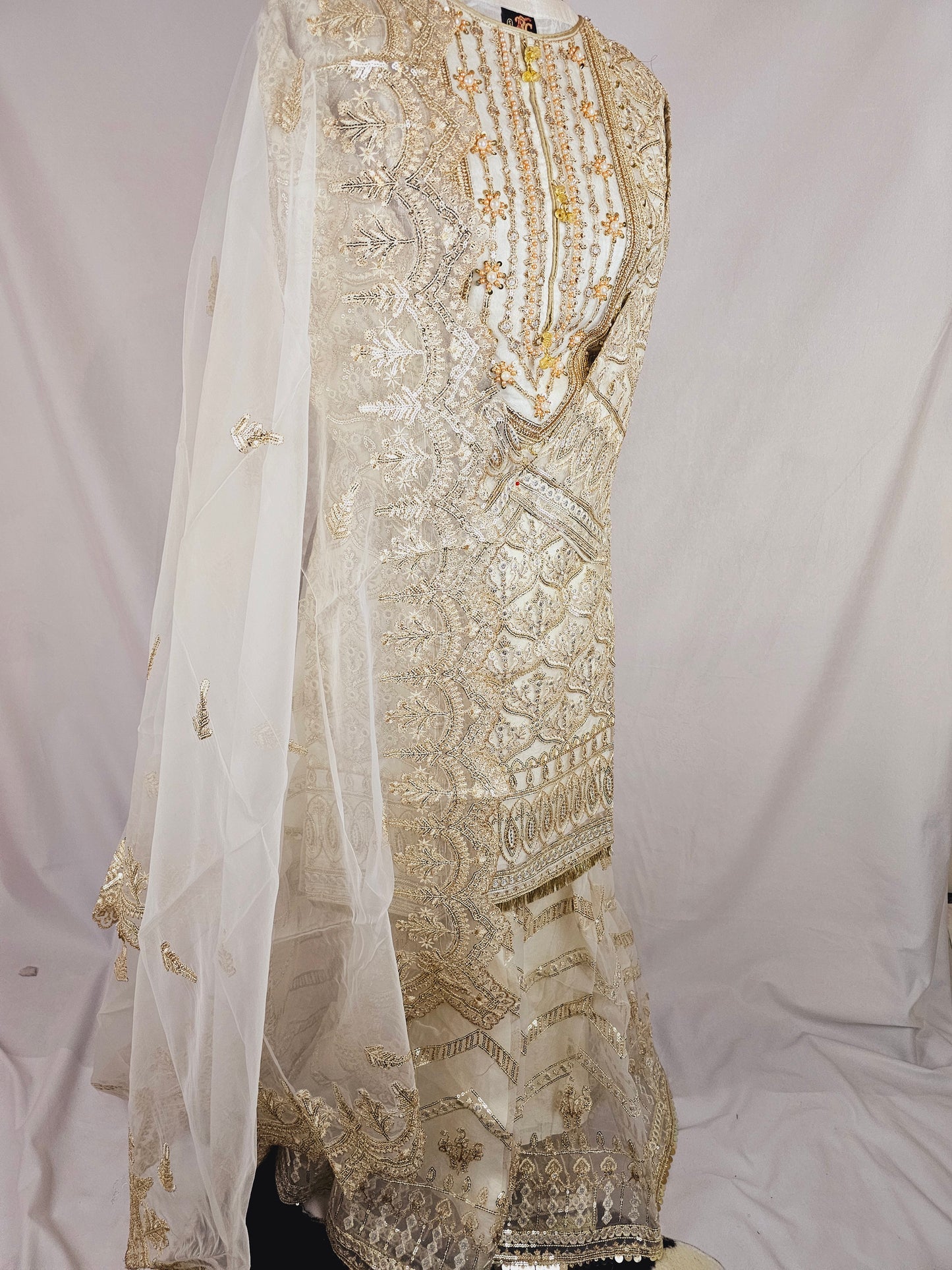 Organza Gharara 3pcs