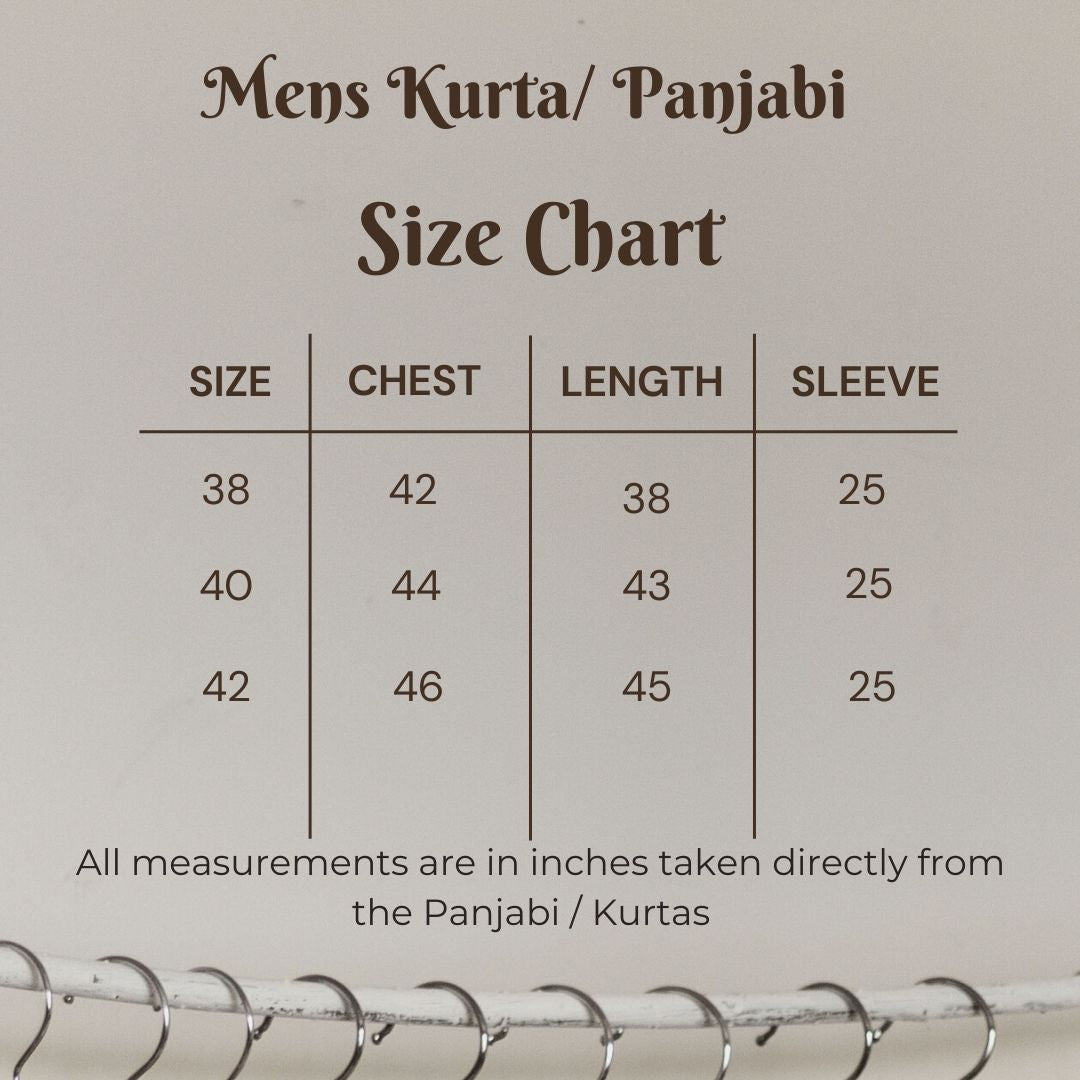 Chest 42 Men's Teal Chikankari Kurta