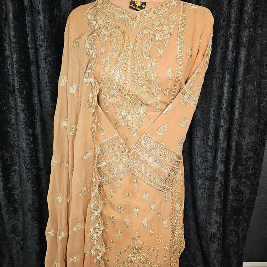 Chiffon Gharara 3pcs