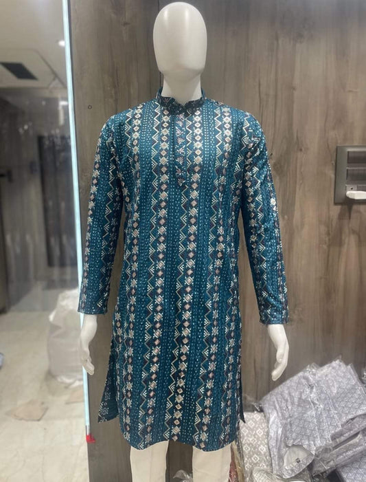 Mens Chikankari Kurta