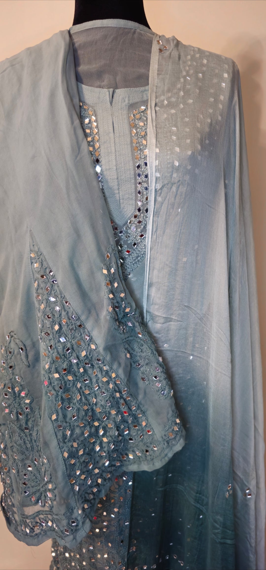 Georgette Chikankari Sharara 4pcs