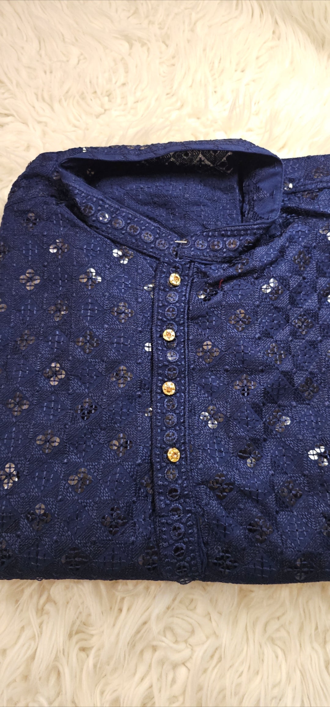 Mens Chikankari Kurta Size 40
