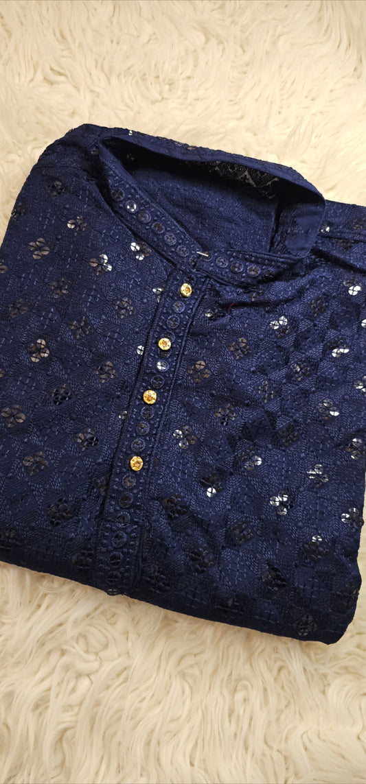 Mens Chikankari Kurta Size 40