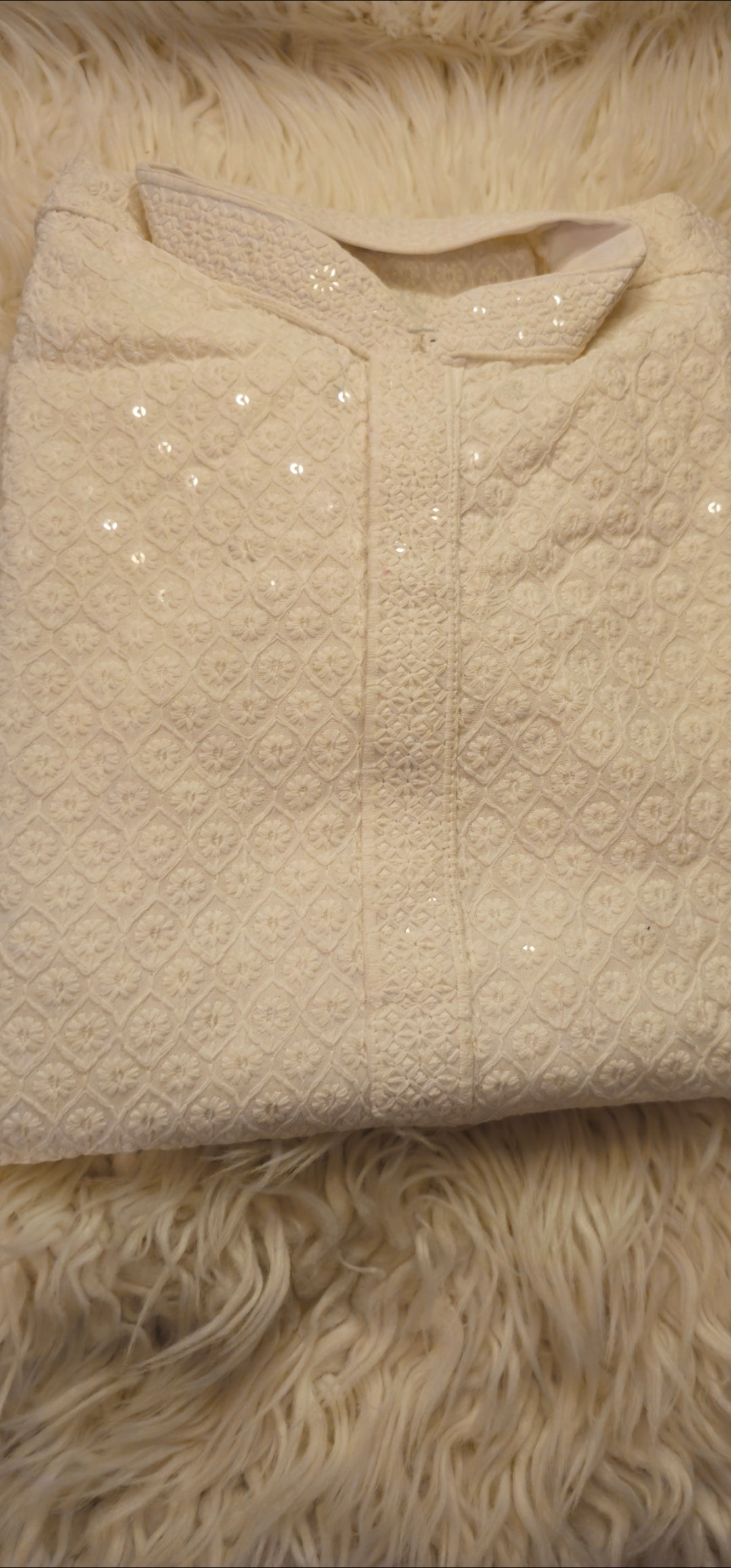Mens Chikankari Kurta Size 38