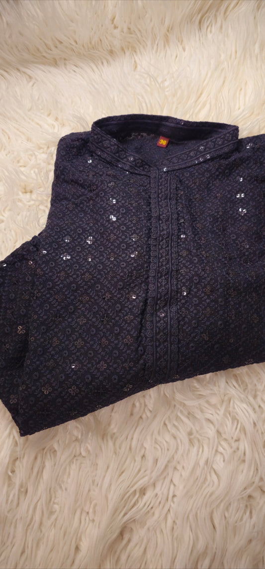 Mens Chikankari Kurta Size 36